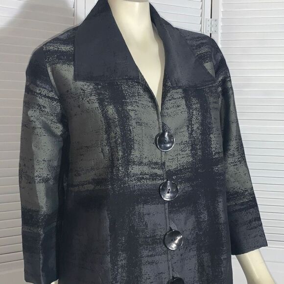 Caroline Rose Metallic Tonal Jacquard Women's Size Small - Picture 3 of 16